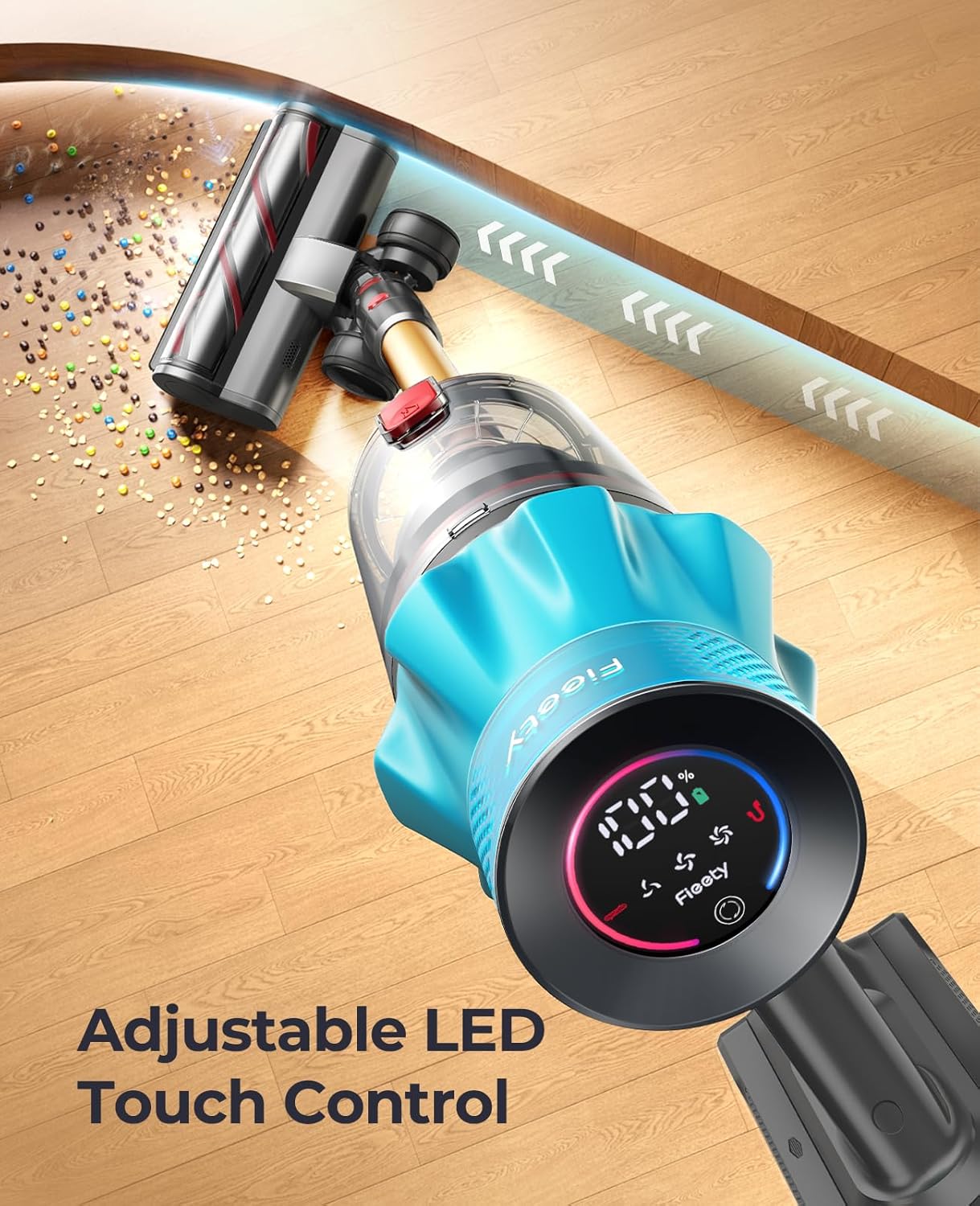 Skiennix Cordless Vacuum Cleaner - 650W Power, 70 Mins Runtime, Self-Standing Design | 6-in-1 for Carpets & Pet Hair