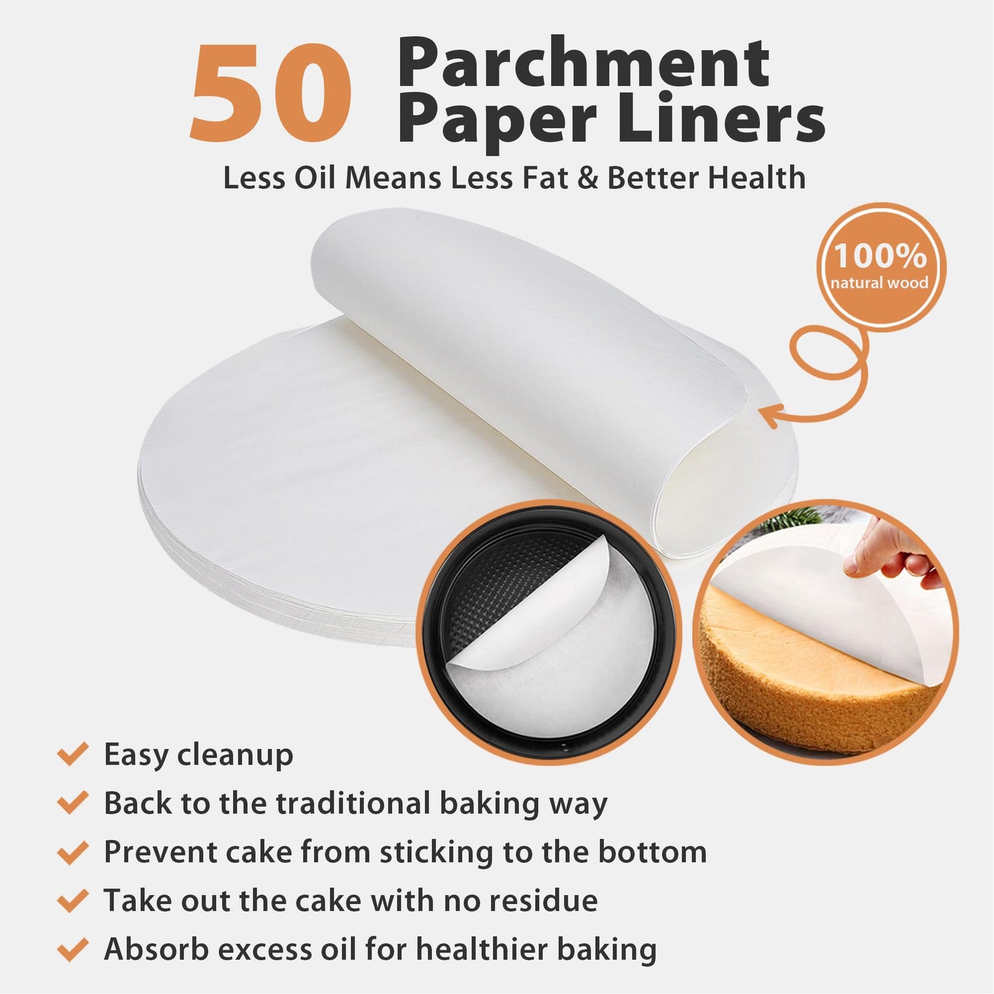 Springform Pan 9 Inch Nonstick Cheesecake Pan with Protector, Leakproof Spring Form Pan for Cheesecake, Round Cheese Cake Pans for Baking, 9 Inch Springform Cake Pan with 50Pcs Parchment Paper