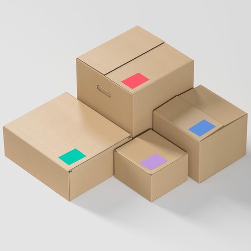 Colored Labels Stickers - 3" x 2" Large Adhesive Moving Labels in 10 Vibrant Colors | 200 Pack