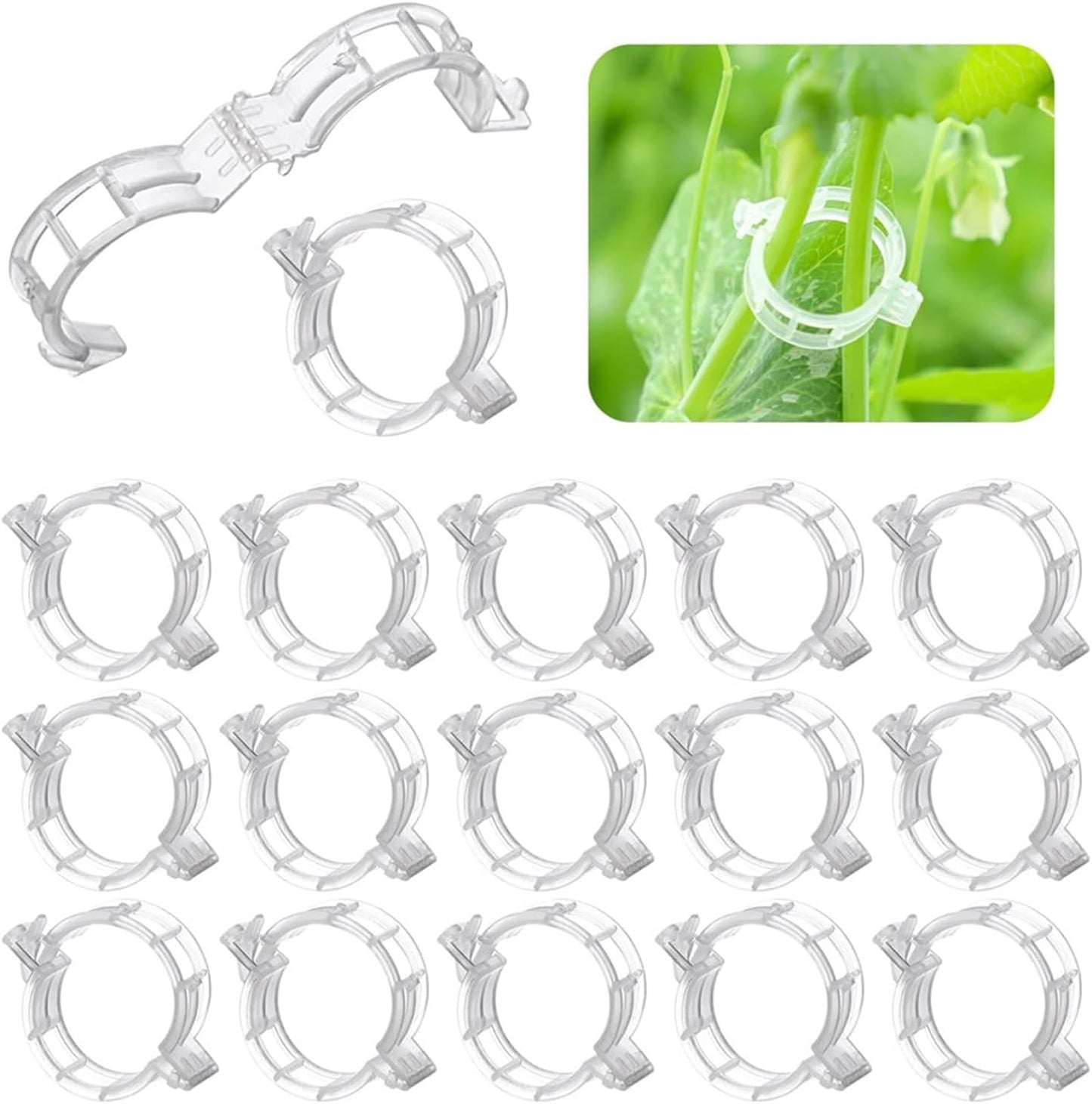 Skiennix Tomato Clips - 220Pcs Plant Support Clips for Trellis & Vegetable Cages | Ideal for Climbing Vines