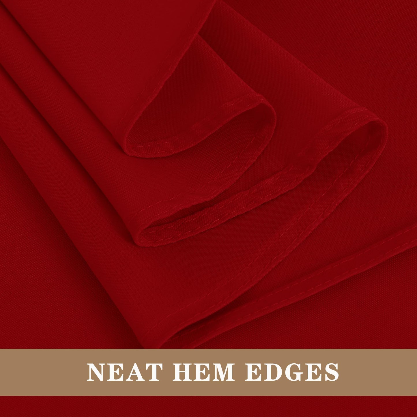 Fitable 6 Pack Red Tablecloths for Round Tables - 108 Inches in Diameter - Stain Resistant and Washable Table Clothes, Polyester Fabric Table Covers for Wedding, Party, Banquet, Formal Events