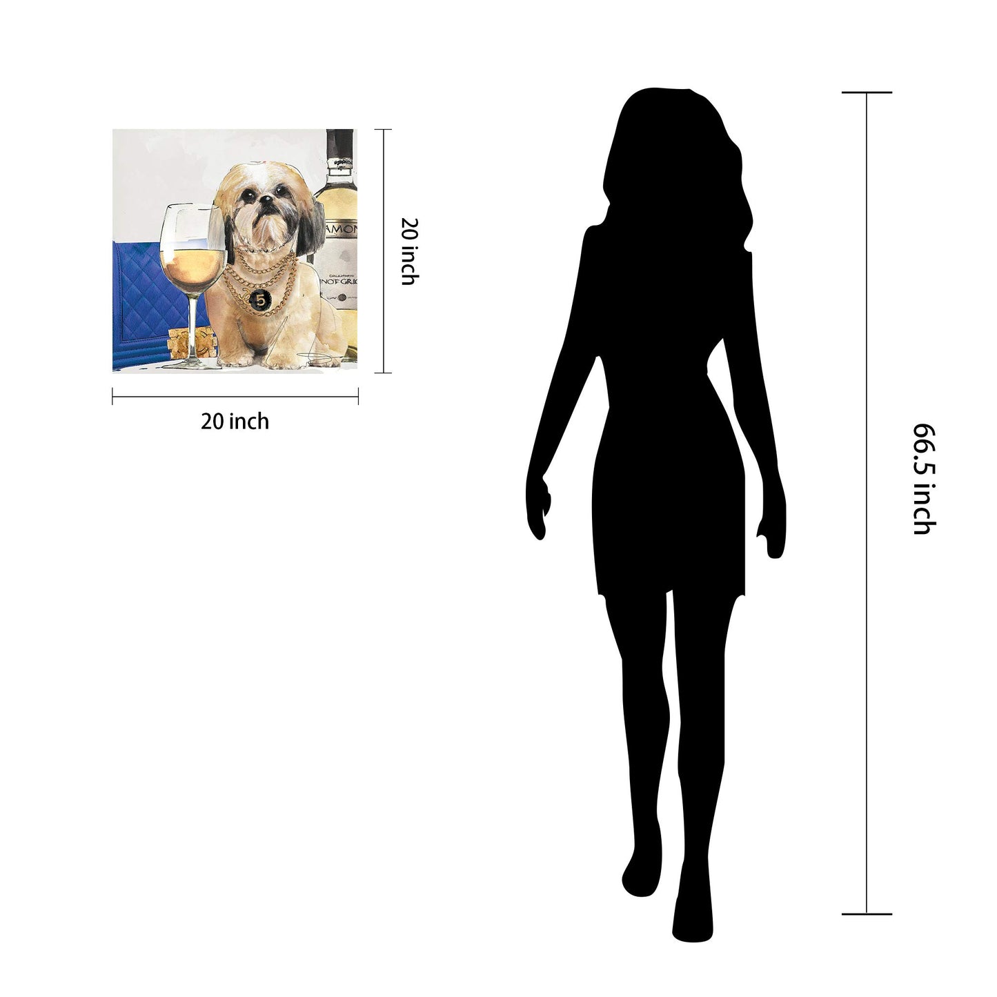 Empire Art Direct Frameless Free Floating Print Tempered Glass Panel Graphic Pet Wall Art Ready to Hang, 20" x 20", Wine Me