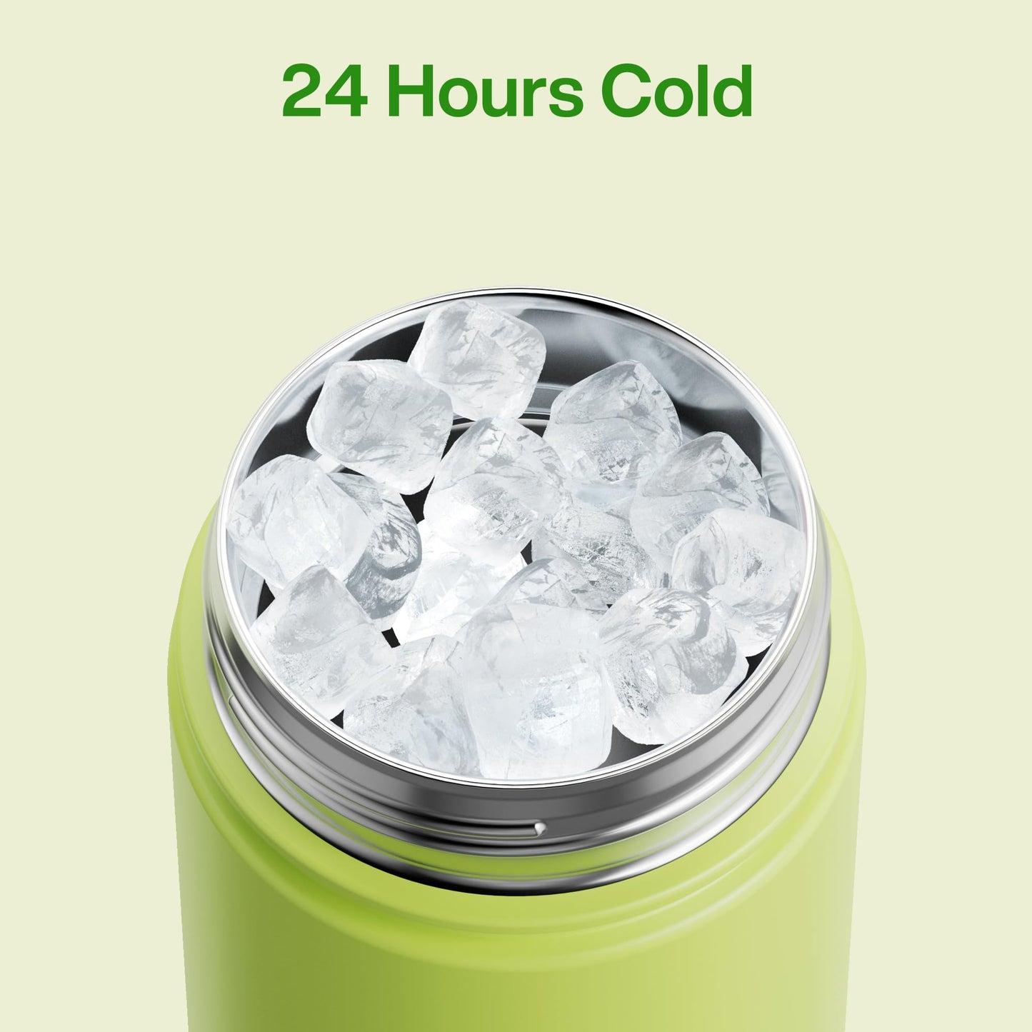 ENCOOL Insulated Water Bottle with Straw Stainless Steel Water Bottle, Leak-Proof, BPA-Free, Double Wall Vacuum Keeps Cold for 24 Hours for Sports, Travel, School (26 oz, Cream Moon)