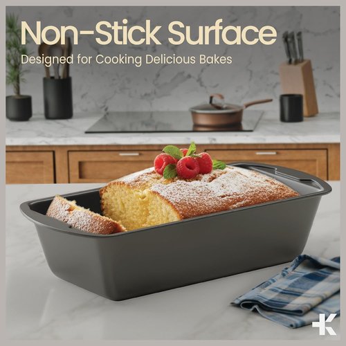 BAKKENMASTER Swiss Loaf Pan Set | 4-Piece Nonstick Carbon Steel Bakeware for Perfect Bread & Cakes