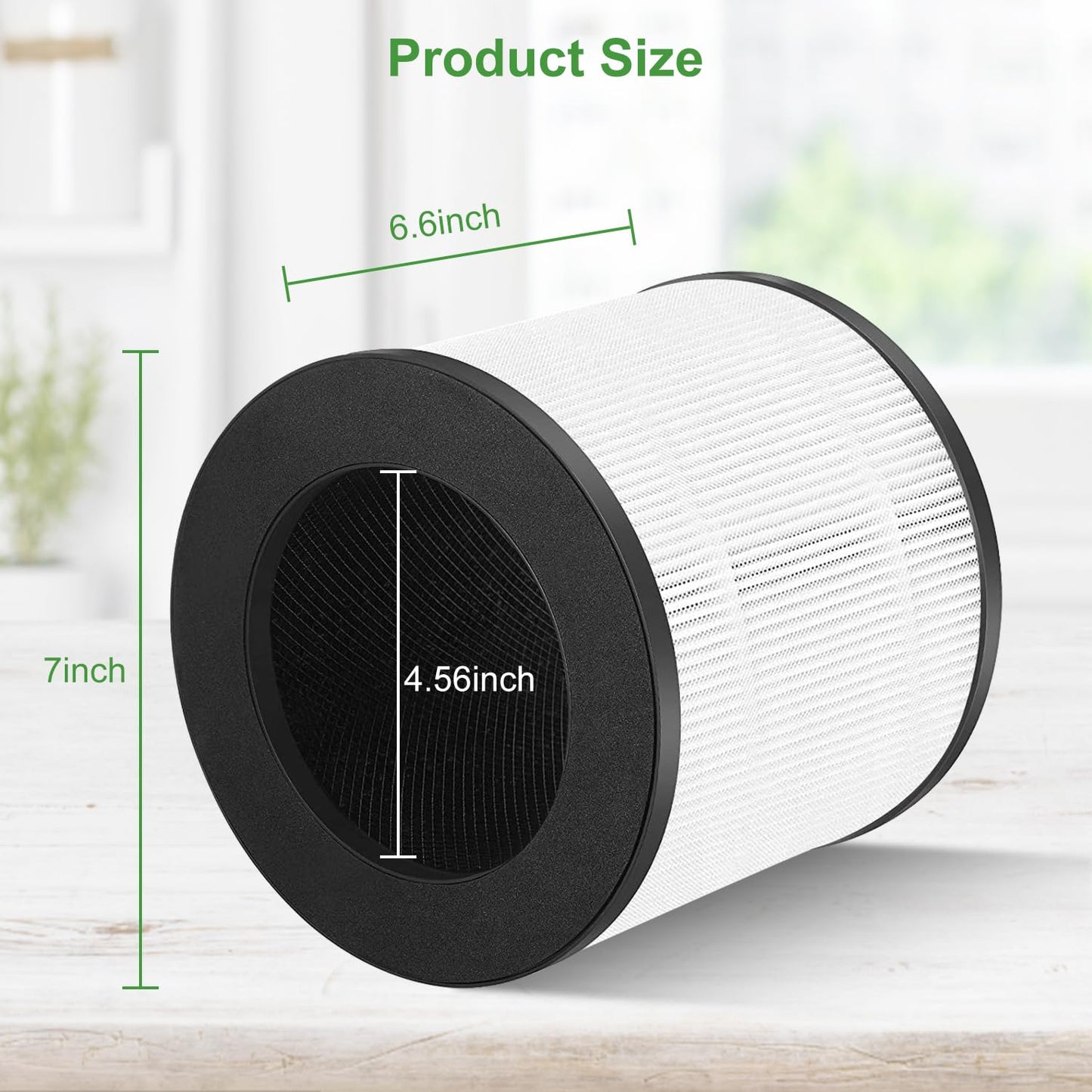 NXBHG 4 Pack 14 Replacement Filter for MA Air Puri-Fier Models 14/14B/14W, 3-in-1 Filter Contains Pre-Filter and Activated Carbon Filter。