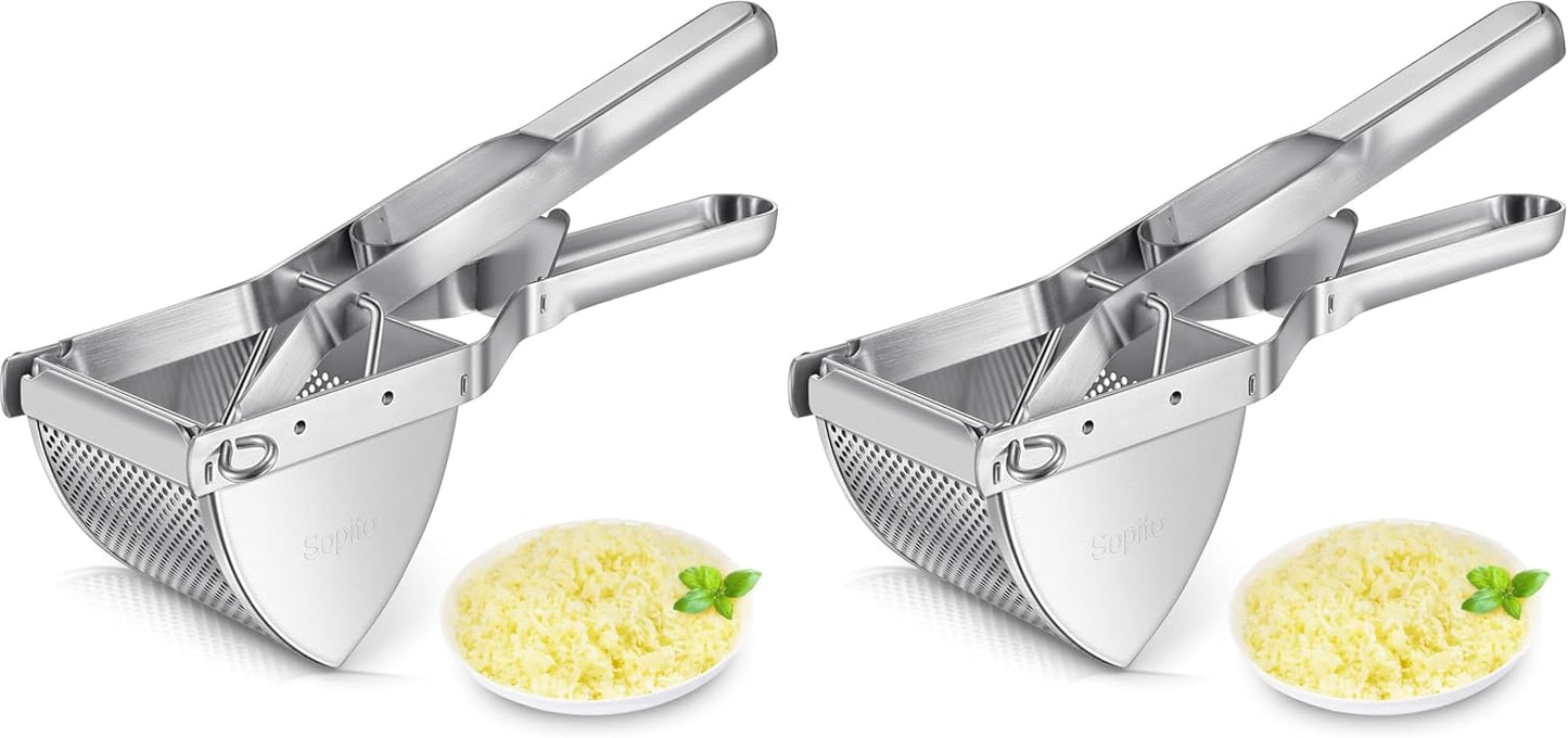 Sopito Stainless Steel Potato Ricer - Perfect Masher for Home & Commercial Use | Pack of 2
