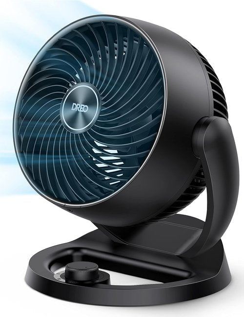 DREO Tower Fan Bundle - 25ft/s Quiet Oscillating Floor Fan with 4 Speeds & Modes | 12-Inch Table Air Circulator