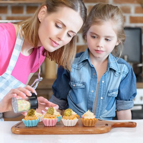 Caperci Mini Cupcake Liners - 200 Count Grease-Resistant Heavy Duty Baking Cups | Odorless & Easy Peel