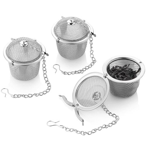 DOPUDO Tea Strainers for Loose Tea, 3pcs Extra Fine Mesh Tea Infuser, 304 Stainless Steel, Loose Leaf Tea Steeper for Black Tea