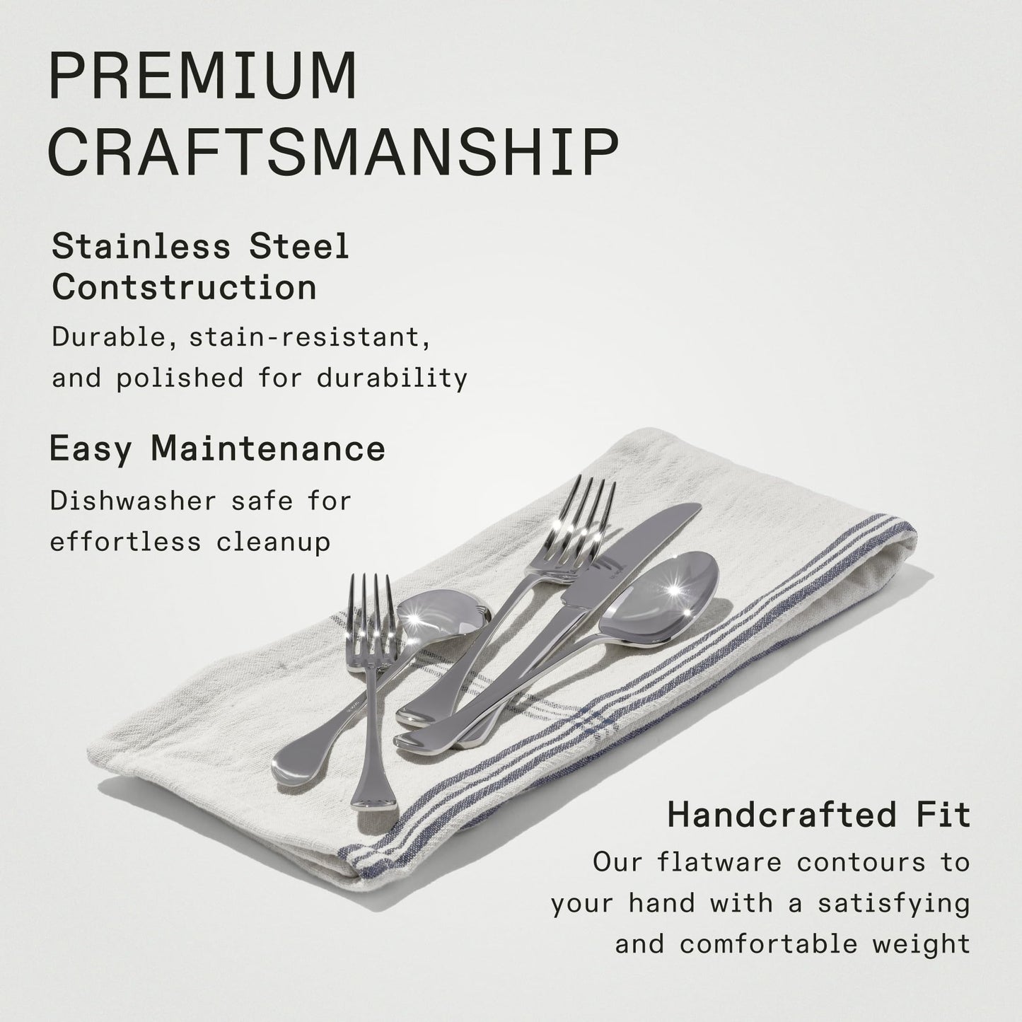 Made In Cookware | Flatware Set | 4 Place Settings (20 Piece Set) | Crafted In Italy