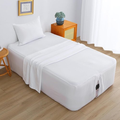 Air Mattress Sheet Set - Soft & Breathable Deep Pocket Fitted Sheets for 16-24 Inch Air Beds | Twin Size, White