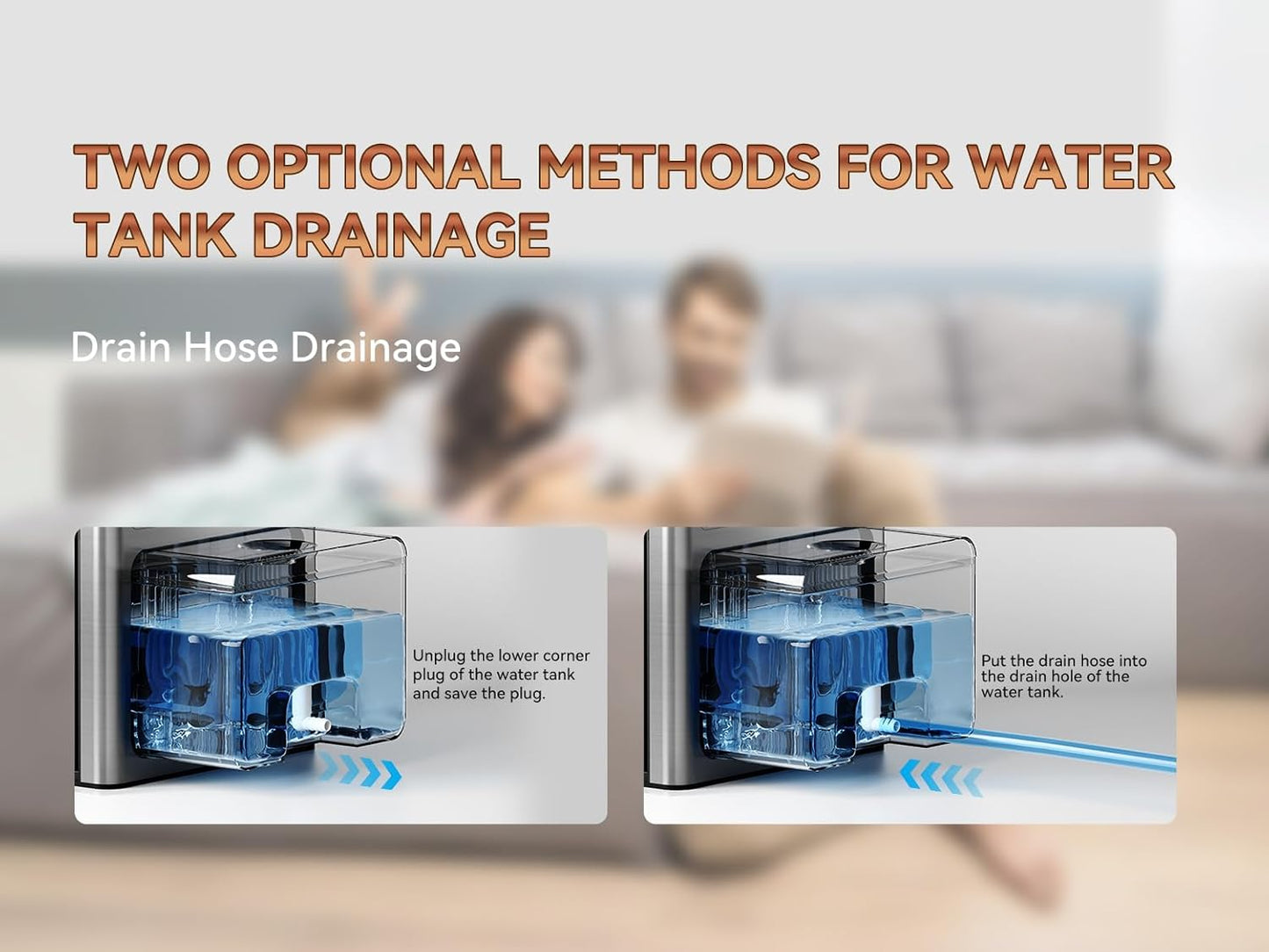 PTHRAOUTA Home Dehumidifier - 95oz Quiet Indoor Unit for Bathrooms & Bedrooms | 950 sq.ft Coverage