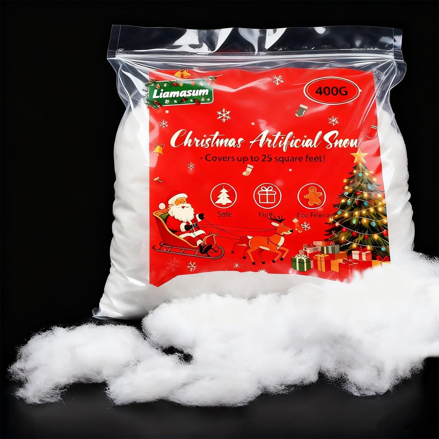 Regine Switzerland Christmas Fake Snow Decor - 14oz Fluffy Artificial Snow for Holiday Displays