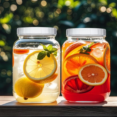 Galssmagic 1 Gallon Glass Jar with Lids,2 Pack Super Wide Mouth Large Mason Jars 128 oz,Glass Gallon Jugs Storage Container for Sun Tea,Kombucha,Storing,Canning