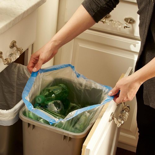 Hefty 30 Gallon Clear Recycling Trash Bags - 36 Count for Easy Waste Management