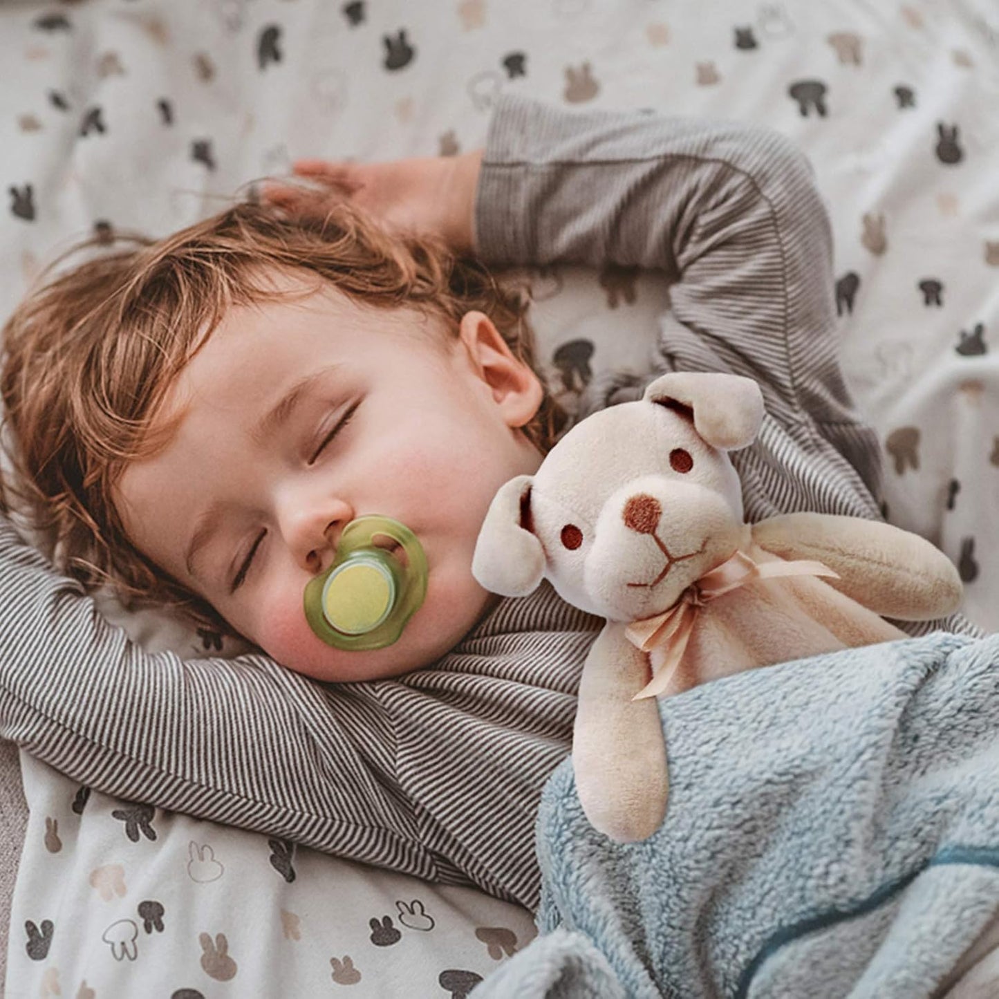 Pro Goleem Dog Security Blanket - Soft Brown Puppy Lovey for Infants & Toddlers | 16-Inch Snuggle Toy