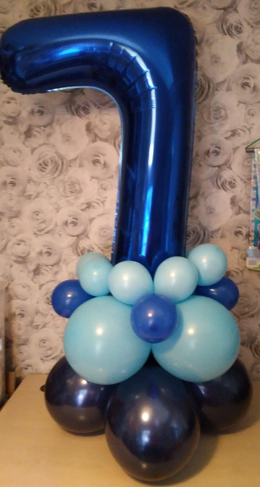 Night Blue Number 1 Balloon for First Birthday 40 Inch, 1st One Number Balloons Birthday Decorations for Girl Boy Toddler Baby