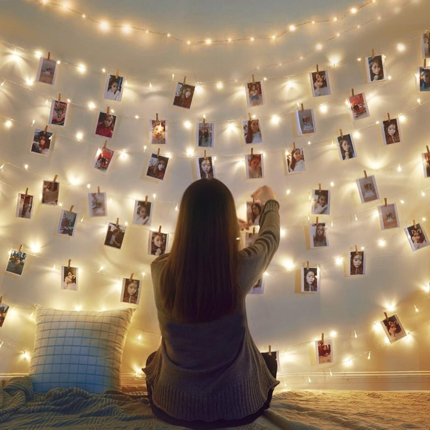 Perfectday 200 LED Copper Fairy String Lights - 66 FT Waterproof Warm White USB Powered for Indoor/Outdoor Decor