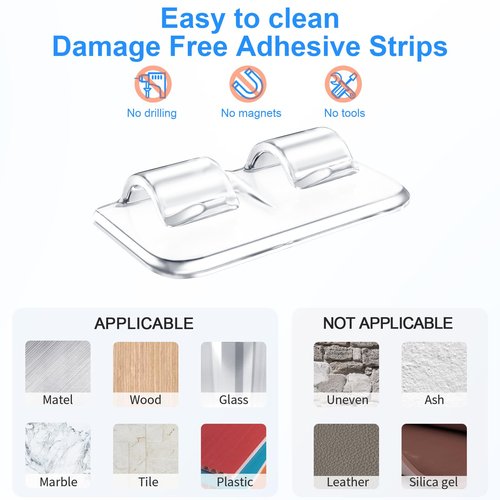 Hetyue Outdoor Light Clips Clear 20pcs: Hooks for Outdoor String Lights for Hanging Heavy Duty Patio Fence Balcony Inside Waterproof UV-Resistant Cable Clips