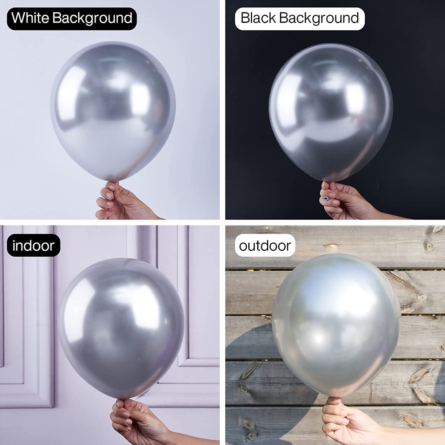 PartyWoo Metallic Silver Balloons, 25 pcs 12 Inch Silver Metallic Balloons, Silver Balloons for Balloon Garland or Arch as Wedding Decorations, Birthday Decorations, Party Decorations, Silver-G102