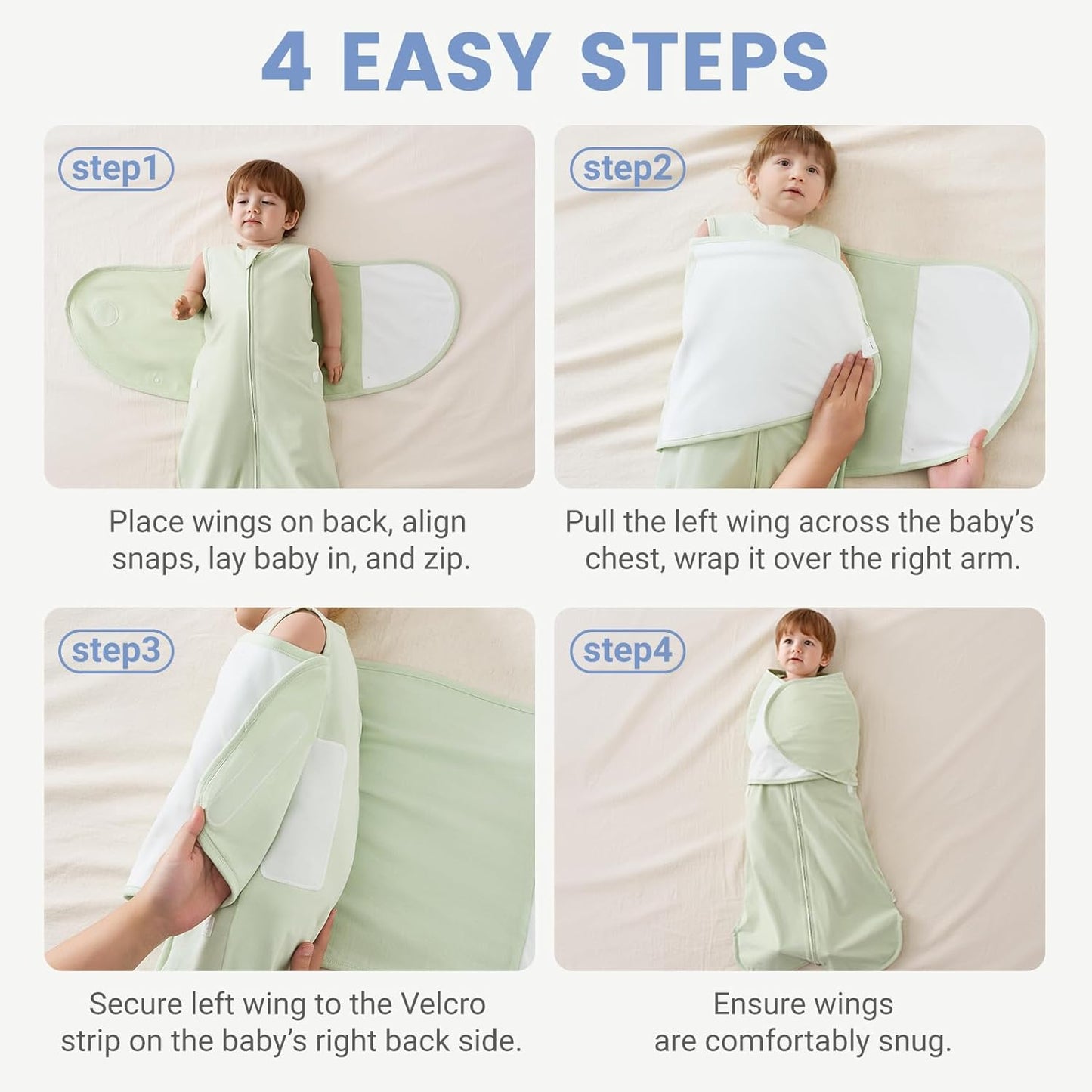 Skiennix Houdini Proof Baby Sleep Sack - Transitional Swaddle for Newborns 0-6 Months, 1.0 TOG
