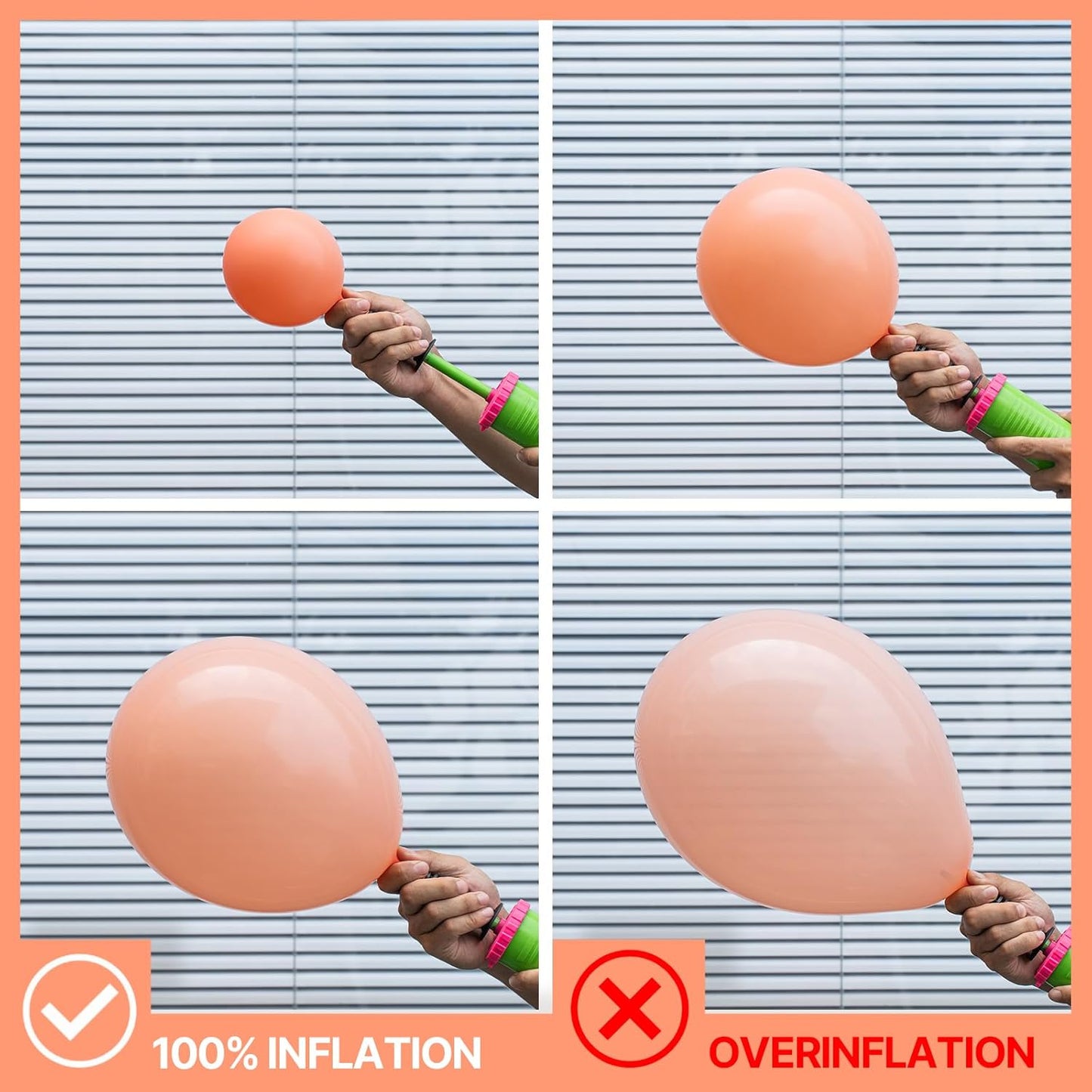 PartyWoo Peach Balloons - 50pcs 12 Inch Light Orange Latex Helium Balloons for Celebrations