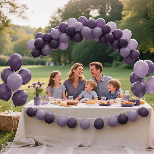 110pcs Dusty Purple Balloon 12 Inch, Dusty Purple Latex Balloons for Birthday Party Baby Shower Wedding(with 2 Ribbons).