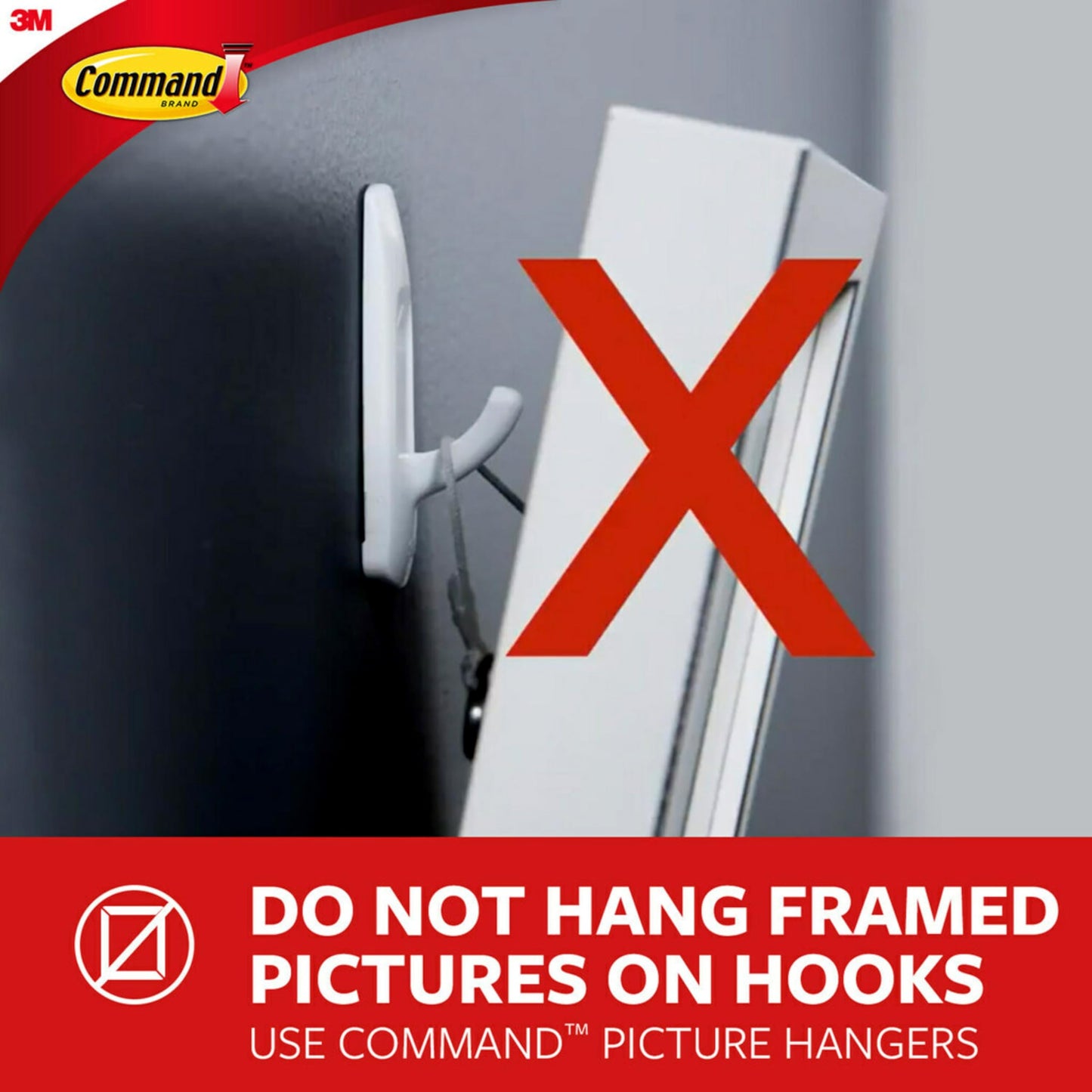 Command Medium Wire Toggle Hooks, 7 Wall Hook and 8 Strips, Damage-Free Hanging with Adhesive, No Tools for Hanging, Organization and Storage, Holds up to 2 lb