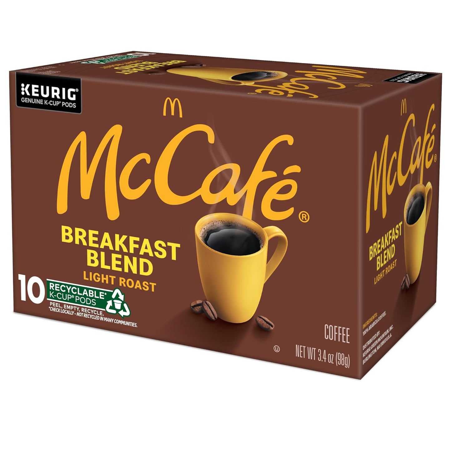 McCafe Breakfast Blend Coffee | Light Roast Single Serve K-Cup Pods | 60 Count (6 Packs of 10)