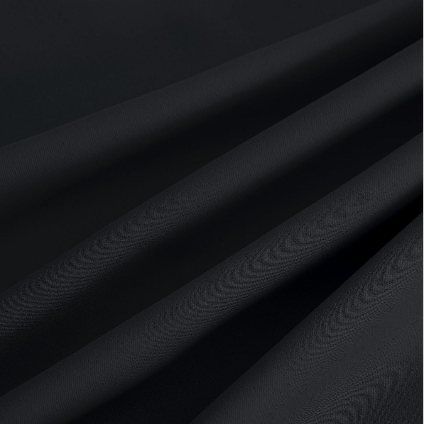 NICETOWN Room Darkening Curtains - 2 Panels, Black, 52"W x 108"L for Ultimate Light Control