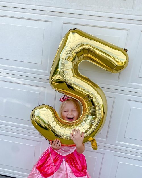 Champagne Gold 5 Balloon, Number Balloons 40 Inch, Light Gold 5th Birthday Balloon Decorations, Light Gold Party Supplies, 5 Number Balloons, Number 5 Balloon