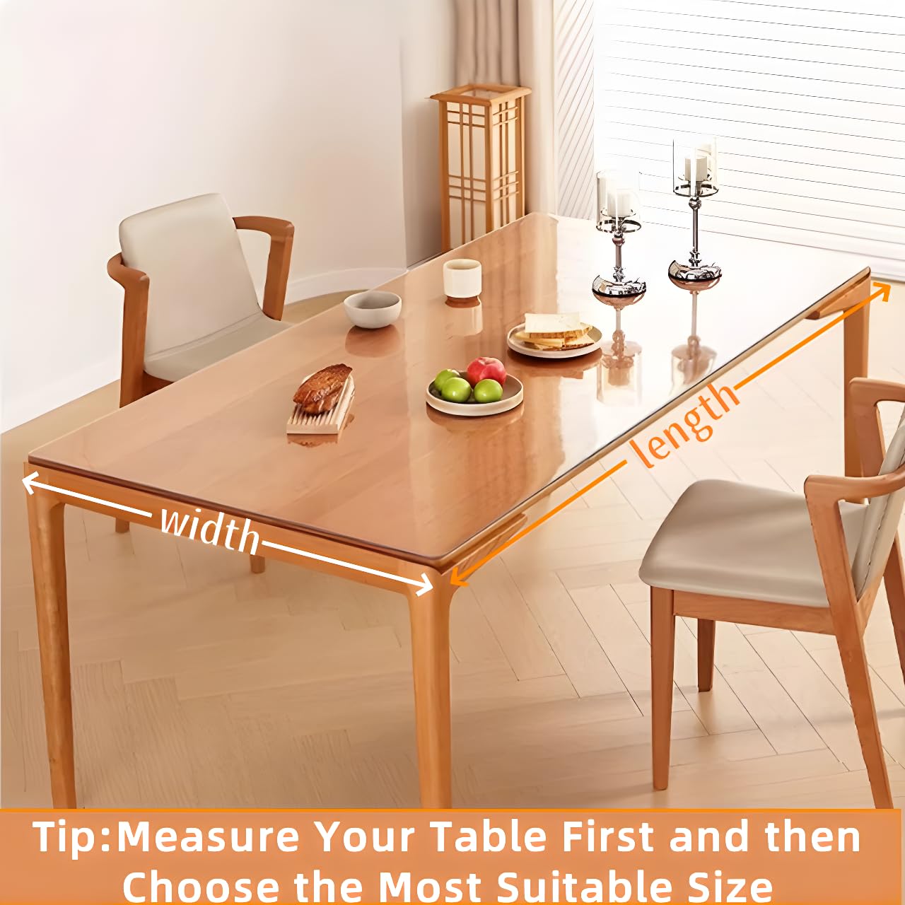 HoSwag 28"X60"Crystal PVC Table Cover Protector, Waterproof PVC Tablecloth, 2MM Thickened Protector for Table, Desk, Coffee Table, Workbench,Dresser, TV Stand, Counter