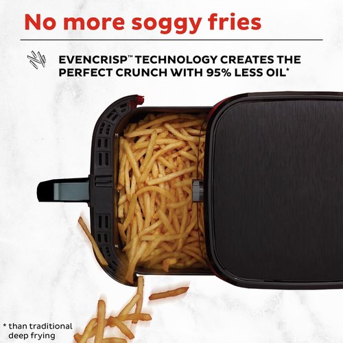 Instant Pot Vortex 5.7QT Air Fryer - 4-in-1 Functions with EvenCrisp Technology | Custom Programs & 100+ Recipes - Black