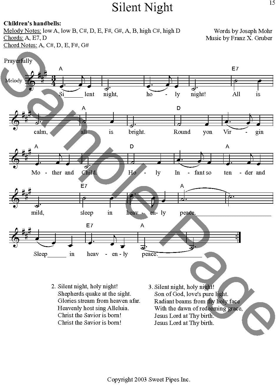 Christmas Carols for Bells Song Book - 17 Festive Arrangements for All Ages
