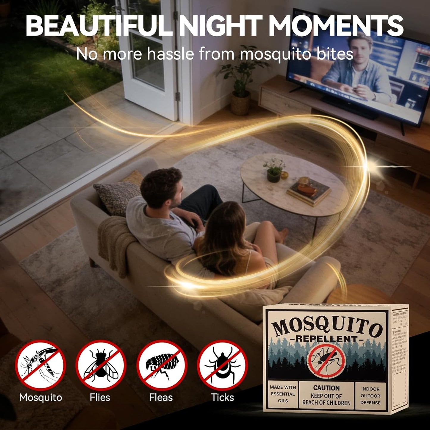 Skiennix Mosquito Repellent Balls - Natural Outdoor & Indoor Deterrent for Yard, Patio, Camping