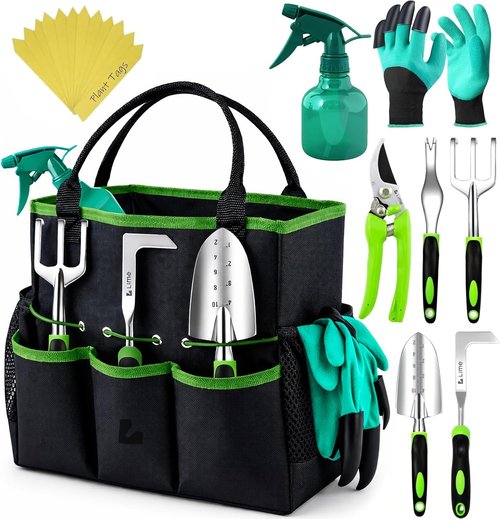 GROWIT Heavy Duty Gardening Tools Set - Durable & Ergonomic Gifts for Gardeners | Perfect for Men & Women