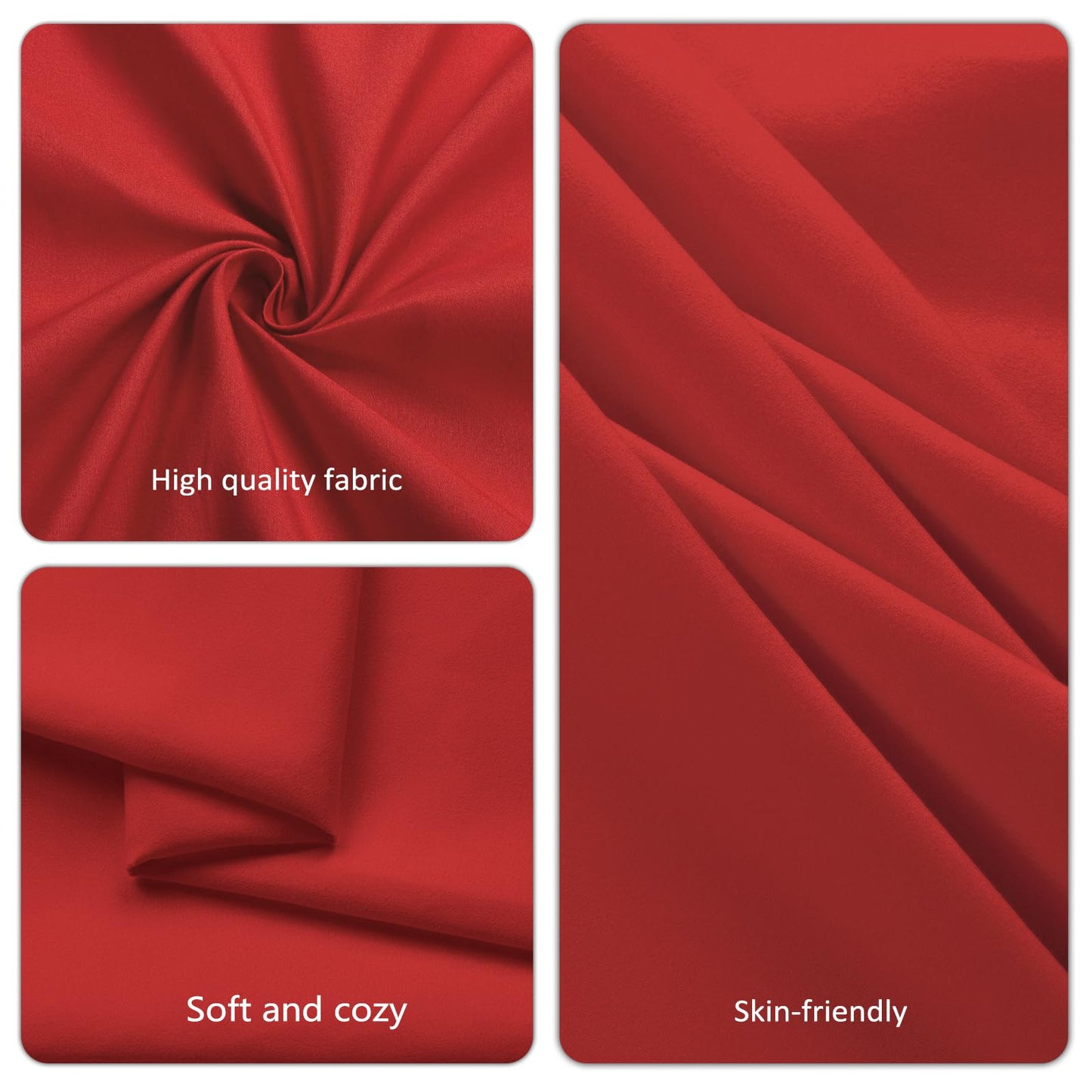 pepmily 8 Pack Red Tablecloth 60x126 Inch Rectangle Tablecloths for 8 Foot Rectangle Tables, Table Cloth Washable Polyester Fabric Rectangular Table Cover for Dining Banquet Wedding Party