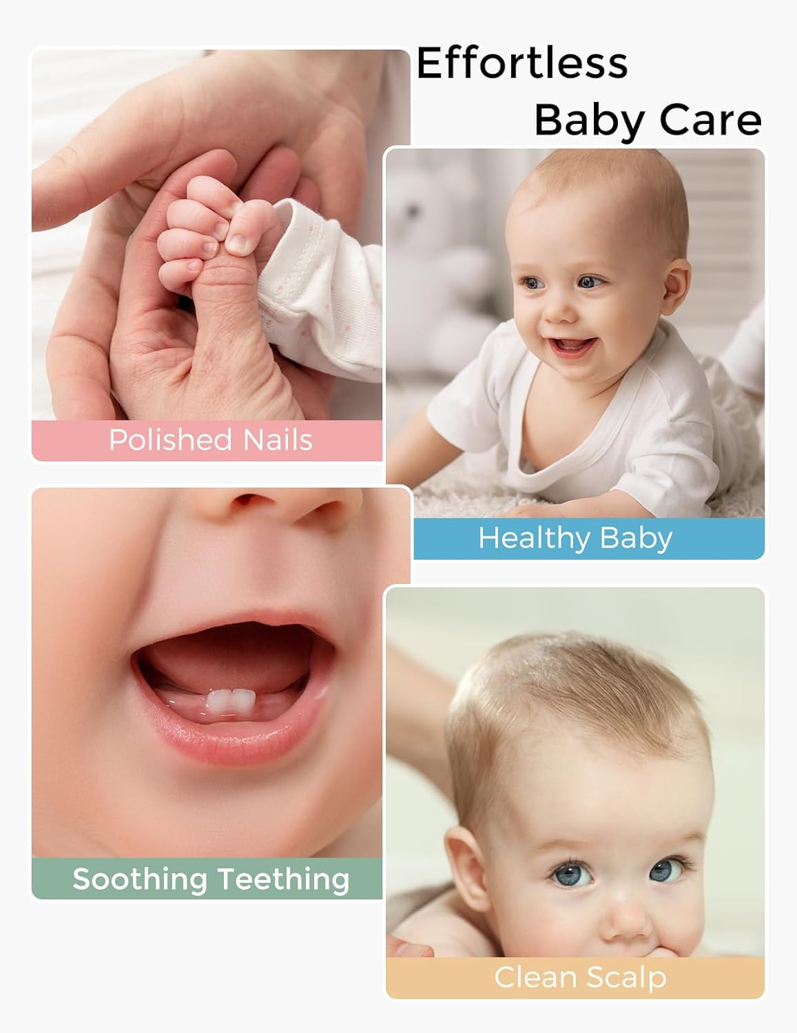 Momcozy Elite Baby Kit - Essential Grooming & Health Care Set | Electric Nail File, Nasal Aspirator, Tummy Wrap, Thermometer, Bath Brush, Teether, Storage Bag