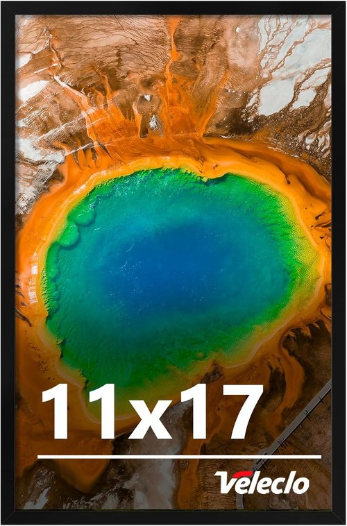 11x17 Black Picture Frame by [Brand Name] - Shatter Resistant Plexiglass for Wall Display | Sturdy & Stylish Gift