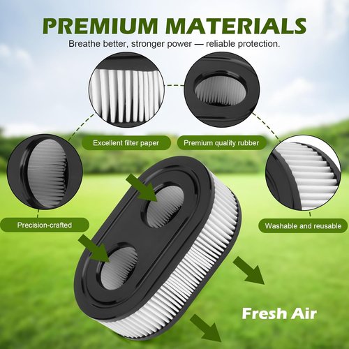 593260 Air Filter - Professional Replacement for Lawn Mowers | Fits 550E, 500EX, 625 Engines (2 Pcs)