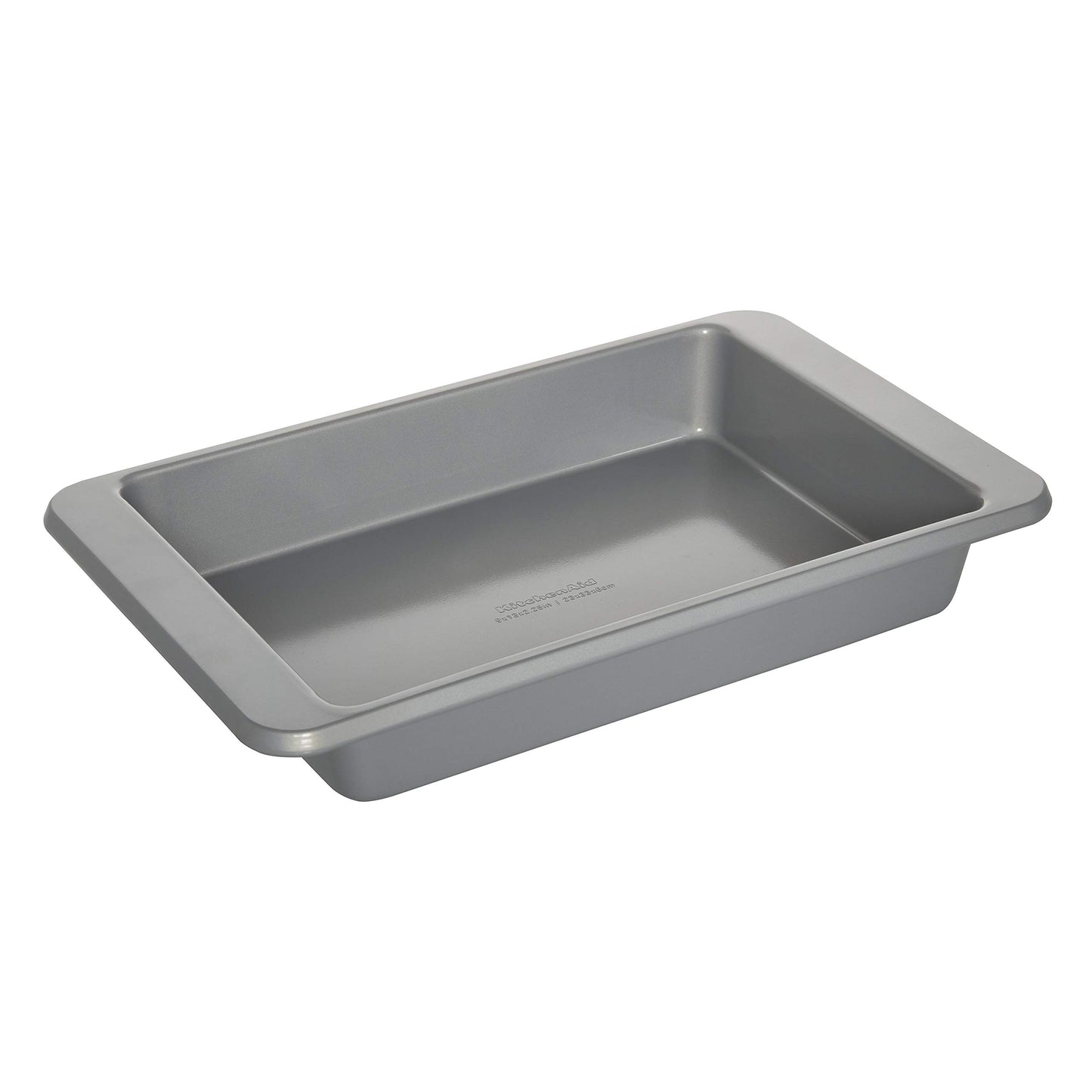 KitchenAid Nonstick Swiss Engineered Aluminized Steel Cake Pan, Dishwasher Safe, Silver, 9 x 13 Inch