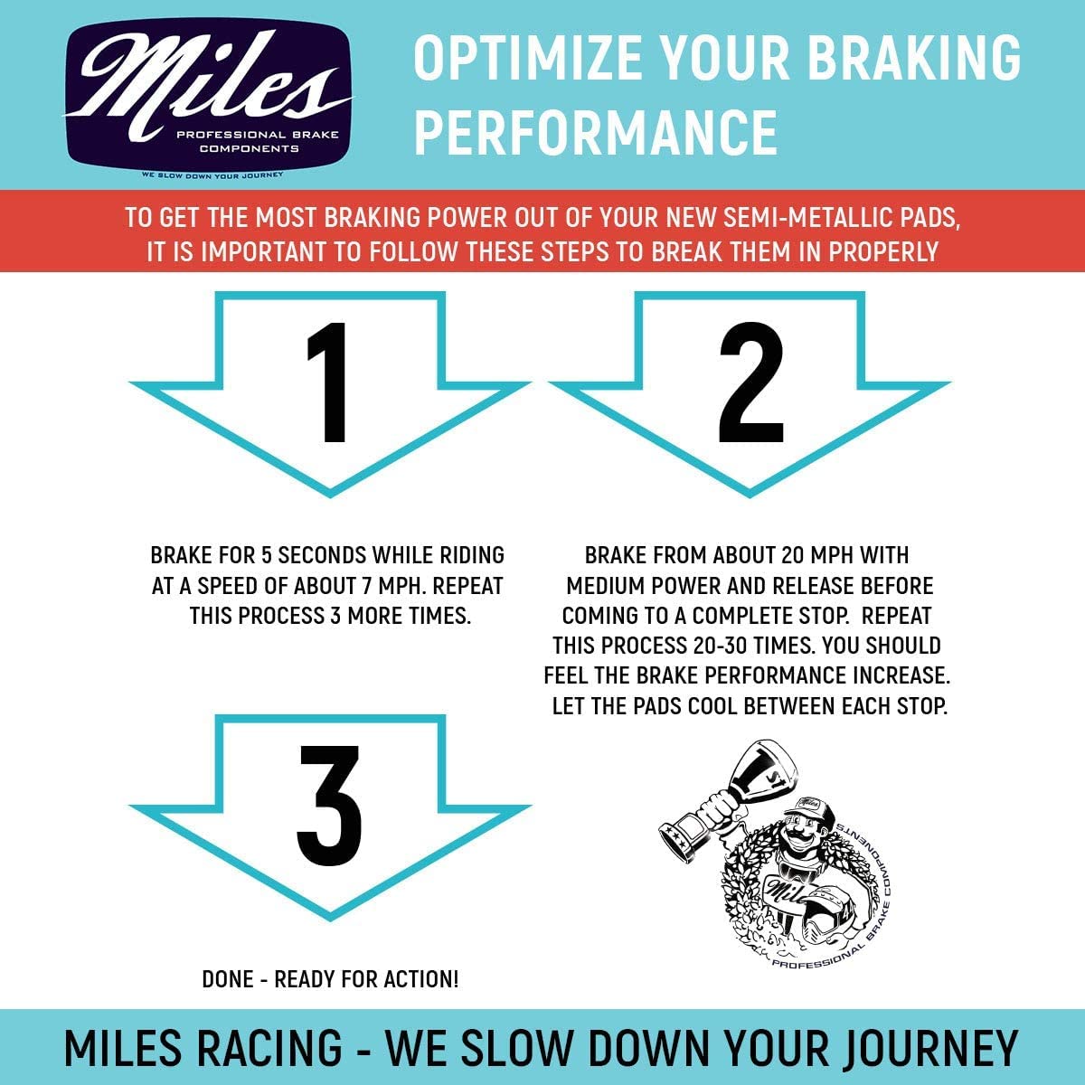 Miles Racing - Disc Brake Pads - Semi Metallic - SHIMANO Deore BR-M615, Deore BR-M6000, Deore BR-M6100, SLX BR-M785 (from 2012), SLX BR-M8000, SLX BR-M8100, XT BR-M785 (from 2012) (MI-MET-26V)