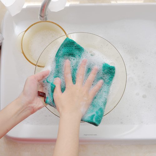 Homaxy 100% Cotton Waffle Weave Kitchen Dish Towels, Ultra Soft Absorbent Quick Drying Cleaning Towel, 13 x 28 Inches, 12-Pack, Teal