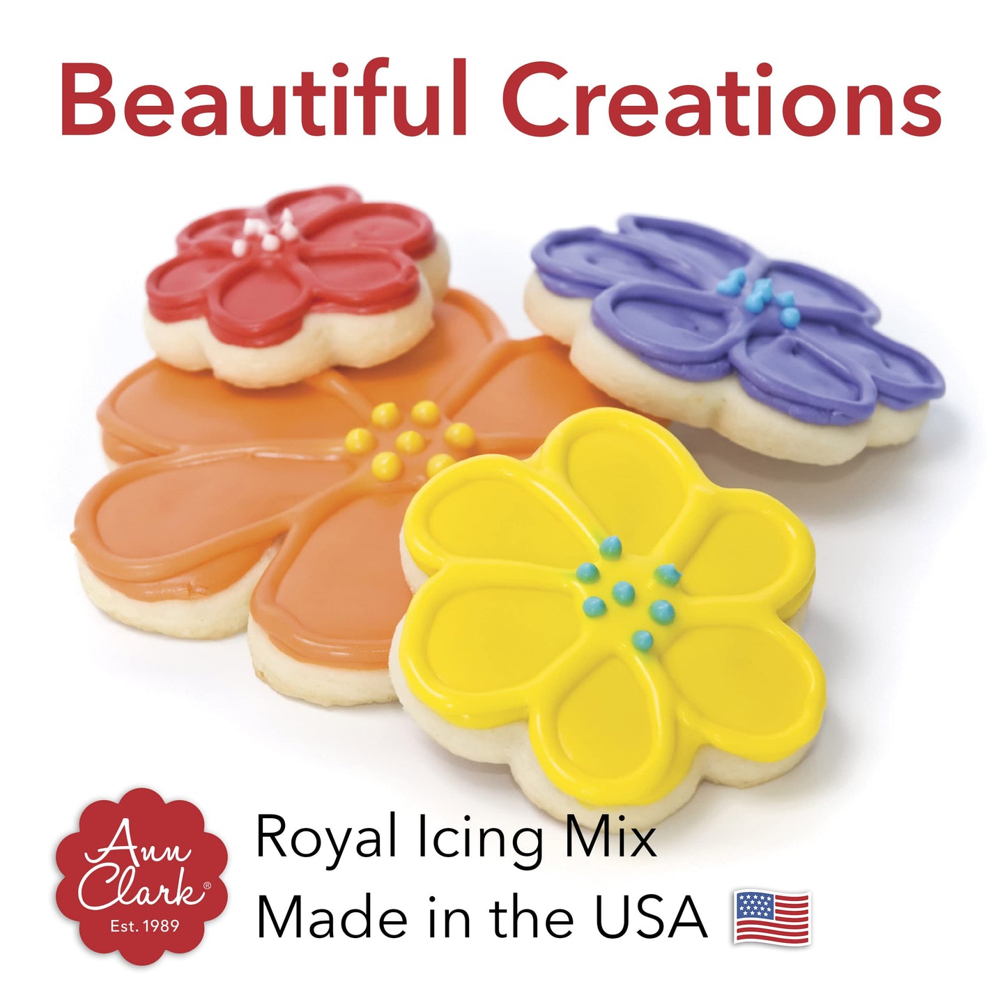 Ann Clark Royal Icing Mix 2-pk Makes 4 Cups (32 oz) of Cookie Icing
