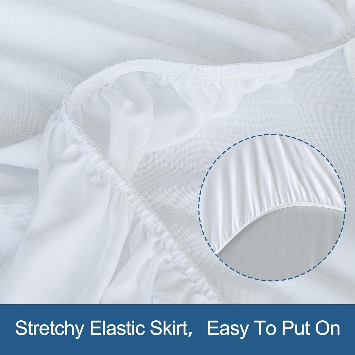 SPRINGSPIRIT Twin Mattress Protector - Waterproof Fitted Pad Cover for Up to 14'' Depth