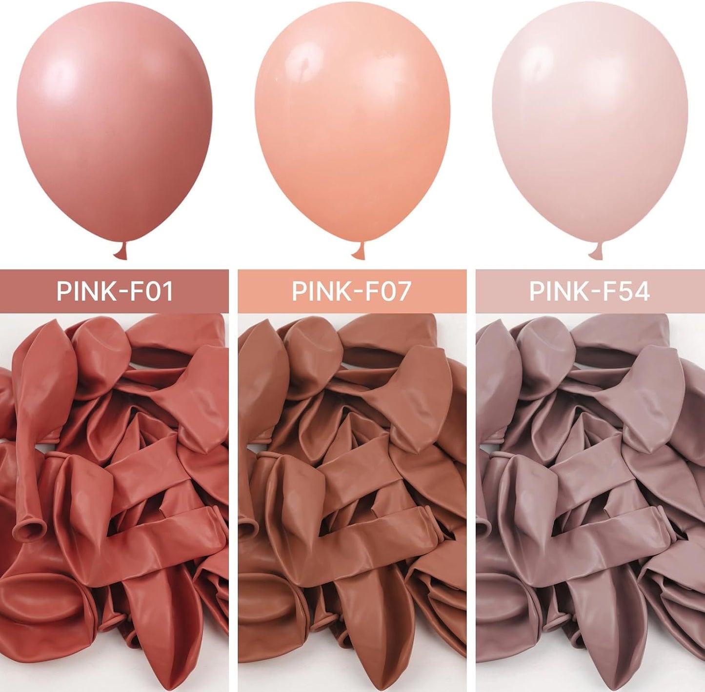 PartyWoo Dusty Pink Balloons - 100pcs 12 Inch Latex Helium Balloons for Birthday & Baby Showers