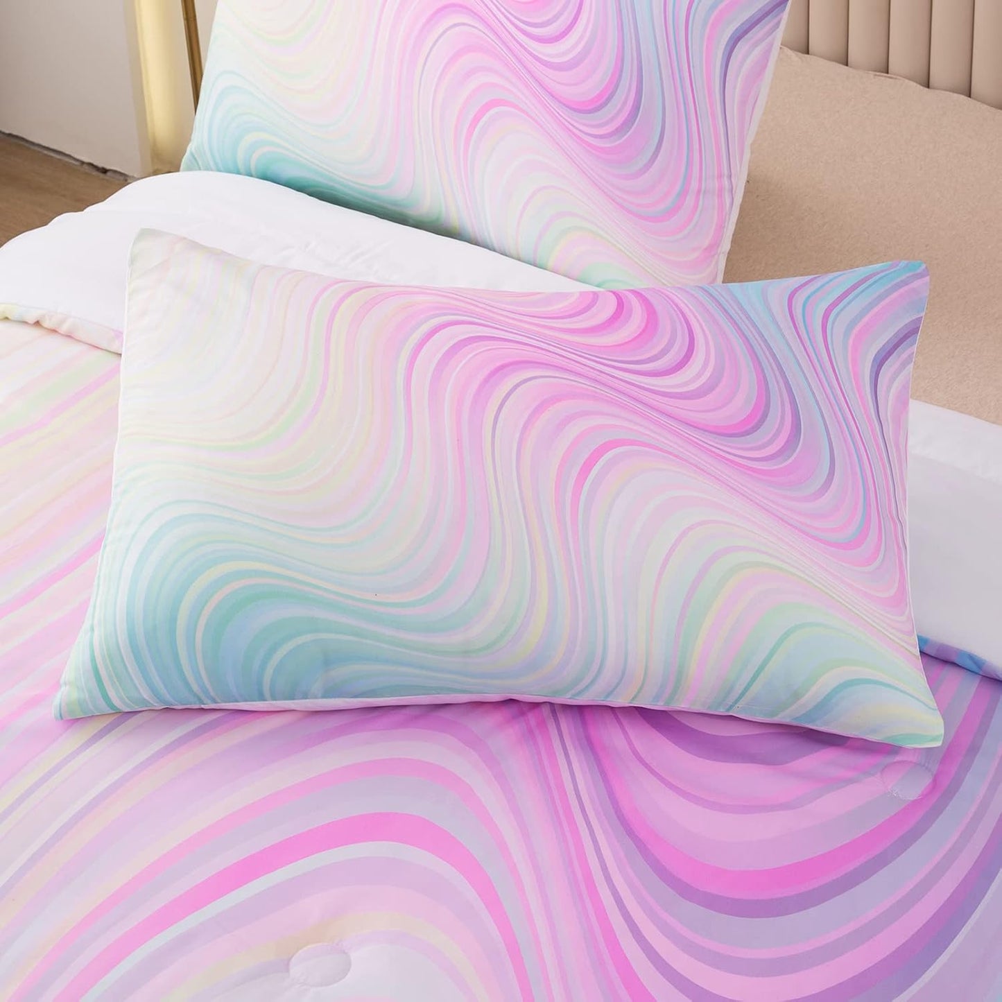 Bodhi Rainbow Graffiti Football Bedding for Boys & Teens - Full Comforter Set with Matching Pillowcases