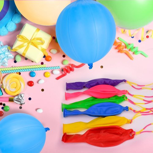 36 Pcs Blue Punch Balloons | with Rubber Band Handle for Easy Grip - Ideal for Kids’ Birthday Party Favors, Classroom & Outdoor Play(Blue)
