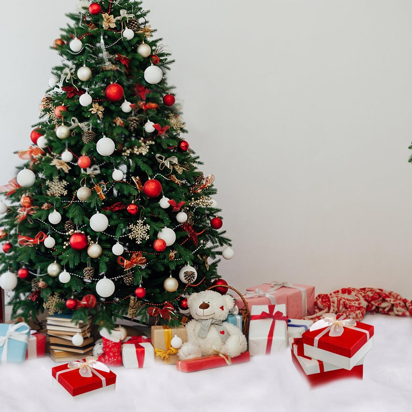 SULOLI Christmas Snow Blanket - 3 x 8 Ft Soft Artificial Snow for Holiday Decor & Table Runners