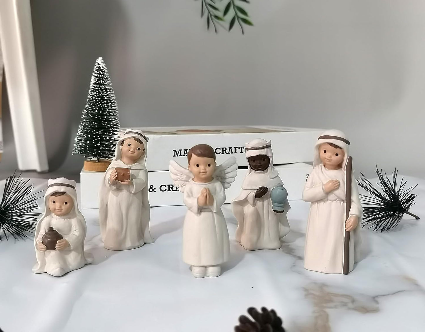 Miniature Holy Family Nativity Figurine - 2.56 Inch Tabletop Christmas Decoration